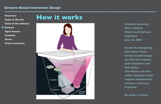 Gesture Based Interaction