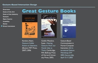 Gesture Based Interaction
