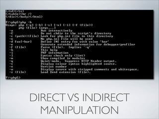 DIRECT VS INDIRECT
  MANIPULATION
 