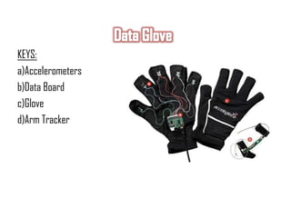 KEYS:
a)Accelerometers
b)Data Board
c)Glove
d)Arm Tracker
 