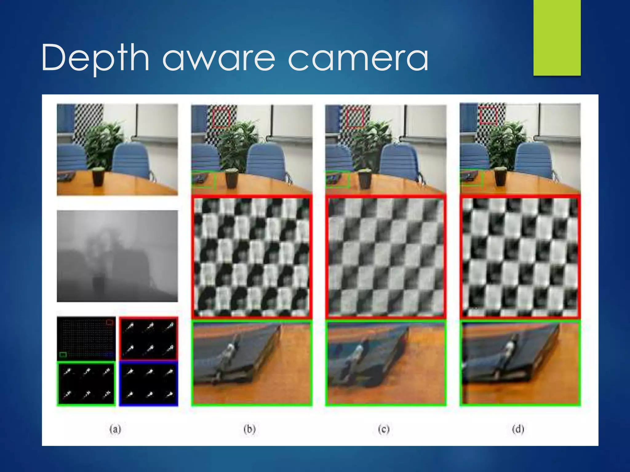 Depth aware camera 
 