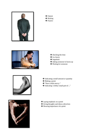 A comprehensive guide to common hand gestures | DOCX