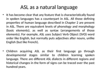 Gestures and sign language for language studies | PPTX