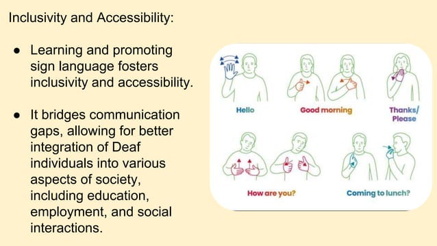 Gestures to Speech- A presentation that talks about sign languages and ...