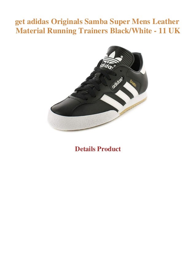 mens adidas original samba super black trainers