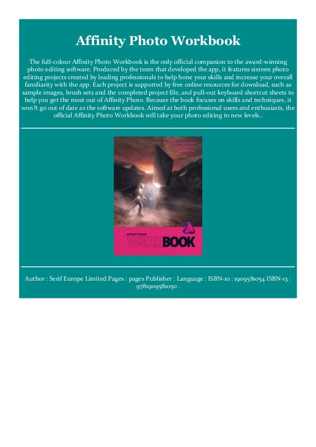 (Get!!!) Affinity Photo Workbook (PDF/KINDLE/EPUB)