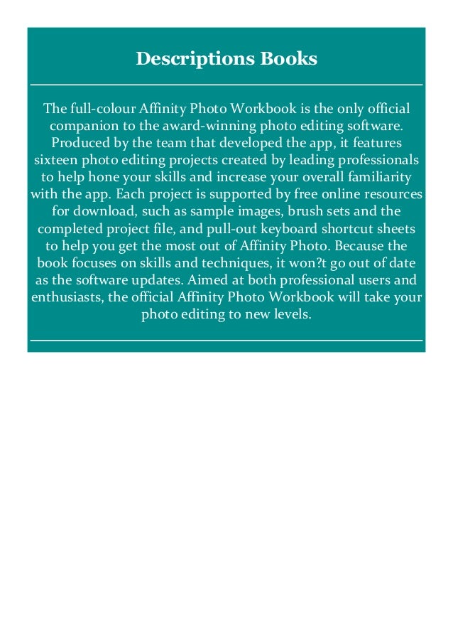 affinity workbook affinity workbook