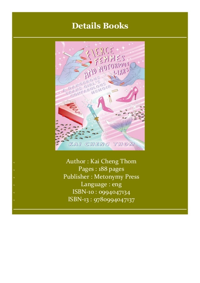 fierce femmes and notorious liars by kai cheng thom fierce femmes and notorious liars by kai cheng thom