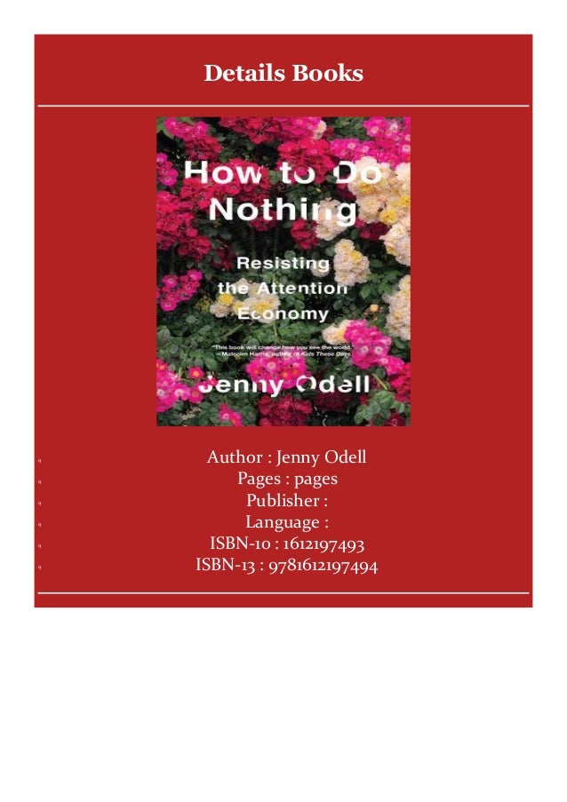 How to do nothing resisting the attention economy review - spanlsa