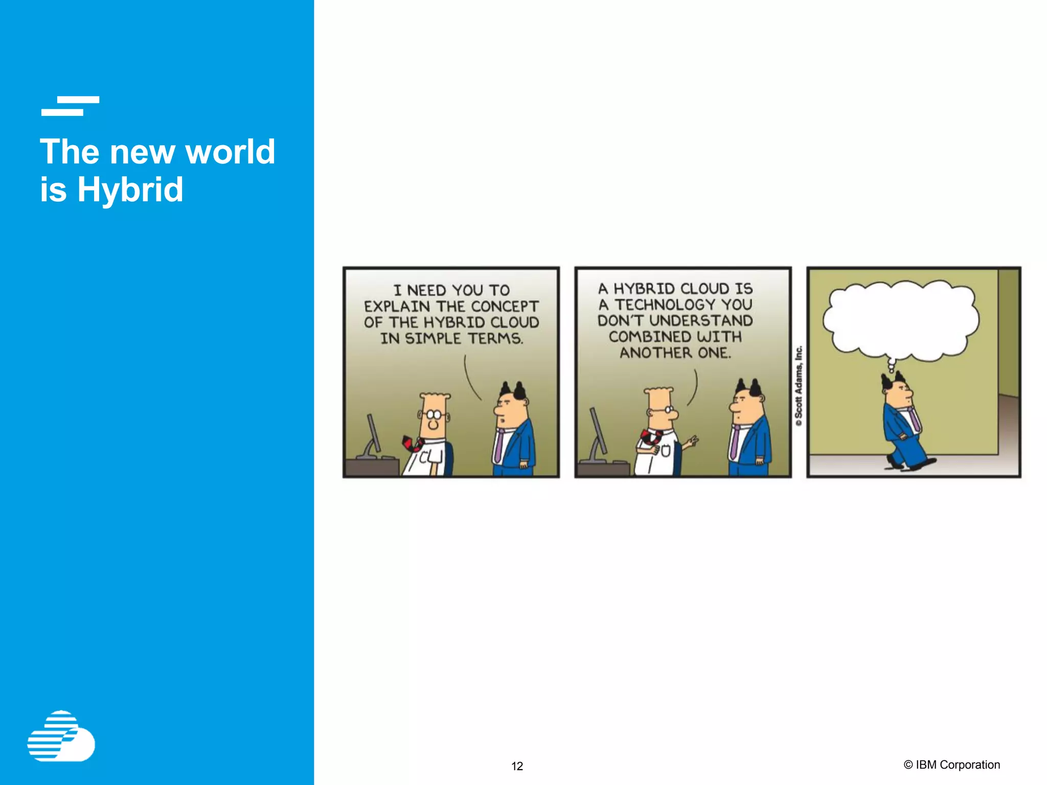 12 © IBM Corporation The new world is Hybrid 