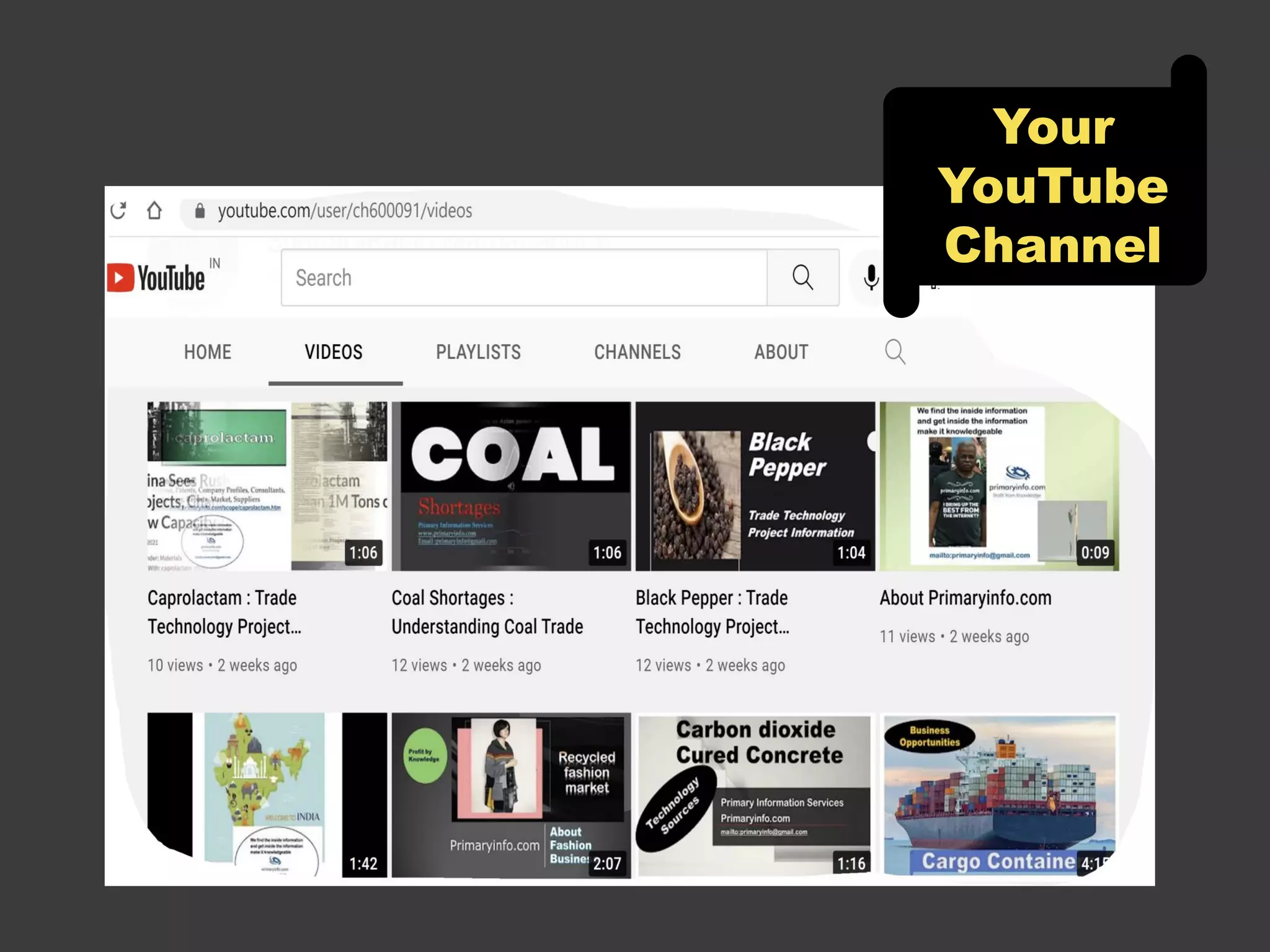 Your
YouTube
Channel