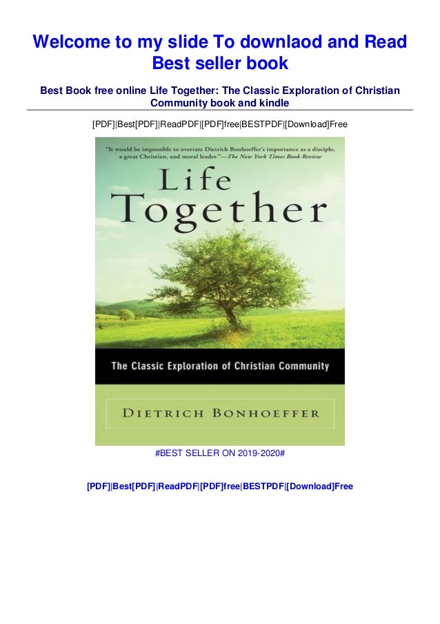 Life together bonhoeffer pdf free download Life together bonhoeffer pdf free download