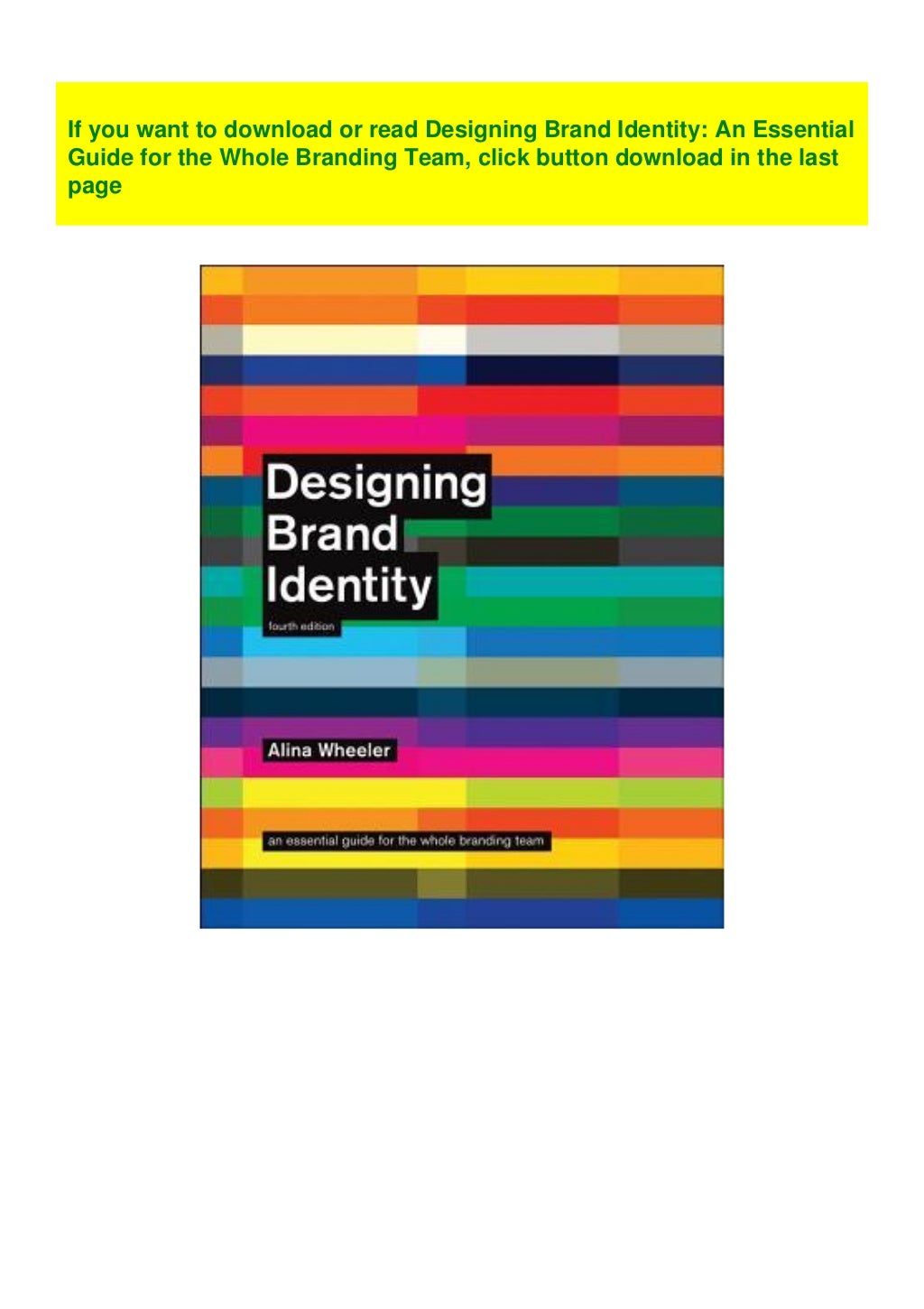 [GET]PDFDesigning Brand Identity An Essential Guide for the Whole Br…