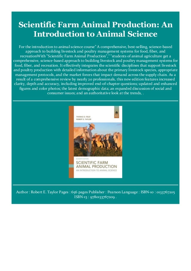 (Get!!!) Scientific Farm Animal Production An Introduction to Animal…