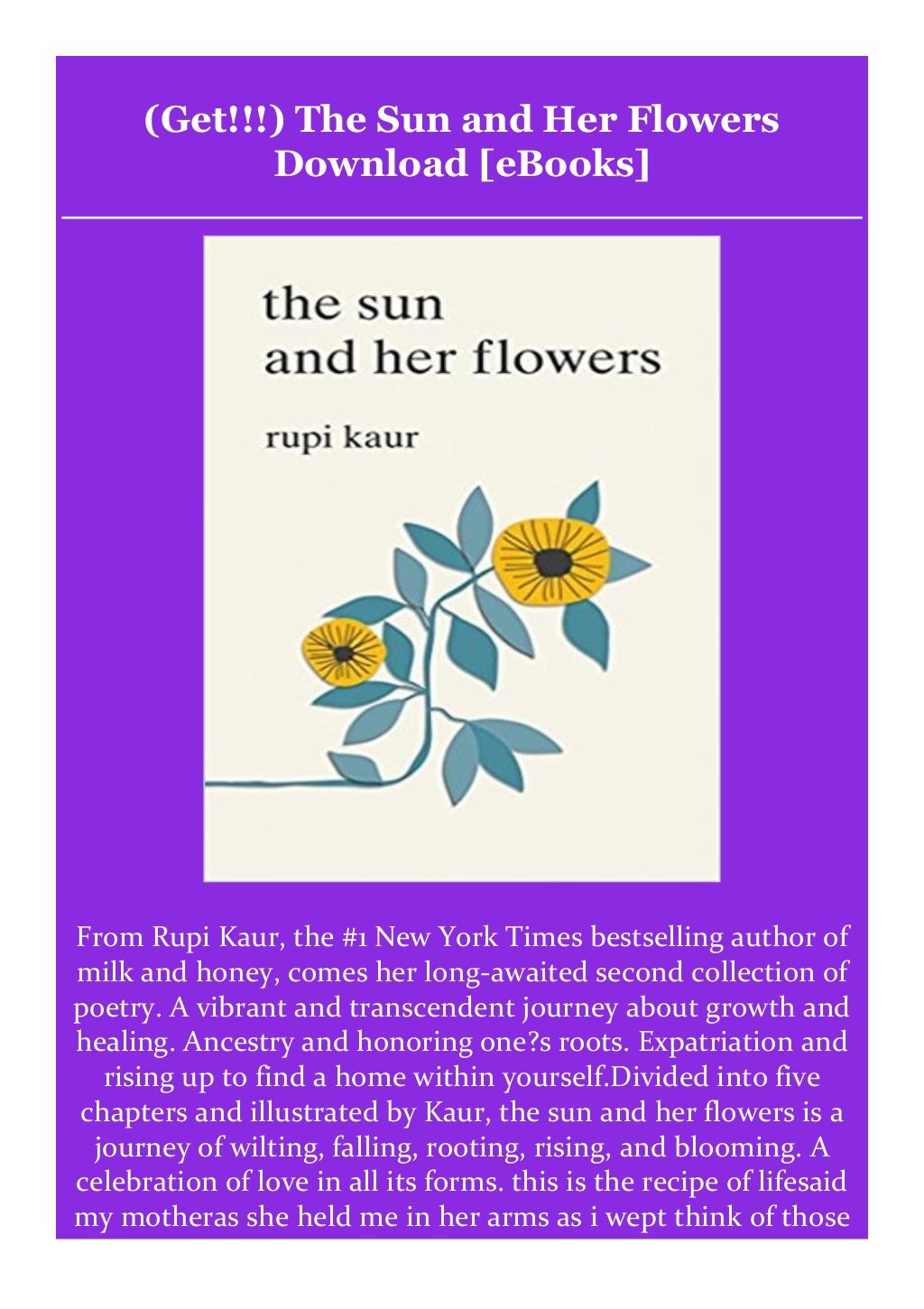 (Get!!!) The Sun and Her Flowers Download [eBooks]