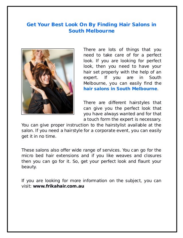 Get Your Best Look On By Finding Hair Salons In South Melbourne