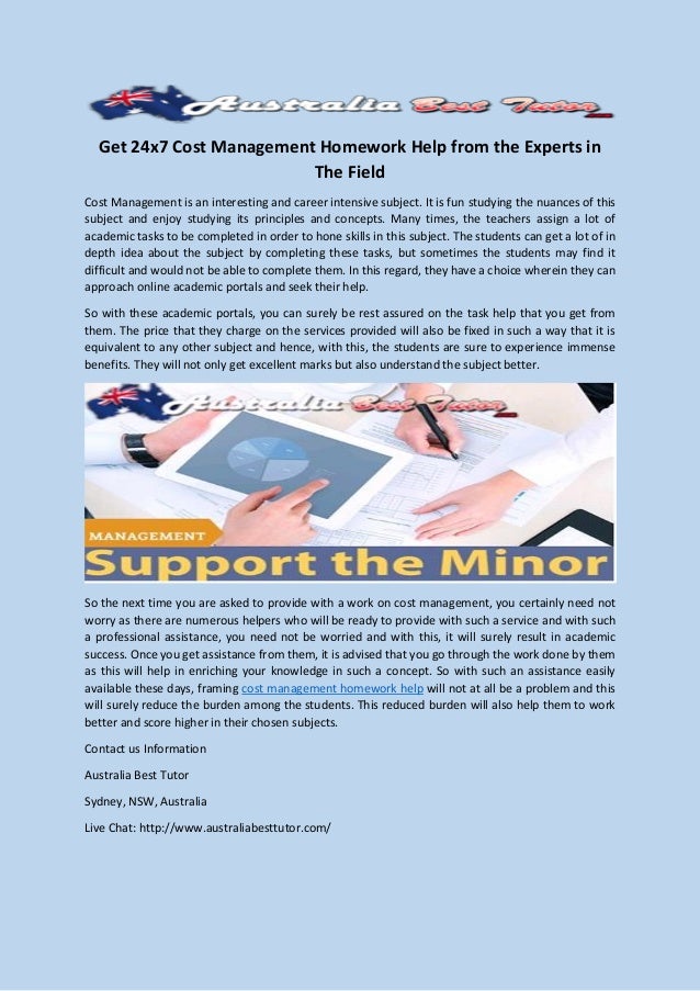 Cost homework help live chat