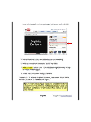 7 Proven Traffic Strategies That Will Drive 500 Prospects To Your MLM Website Every Single Day!
