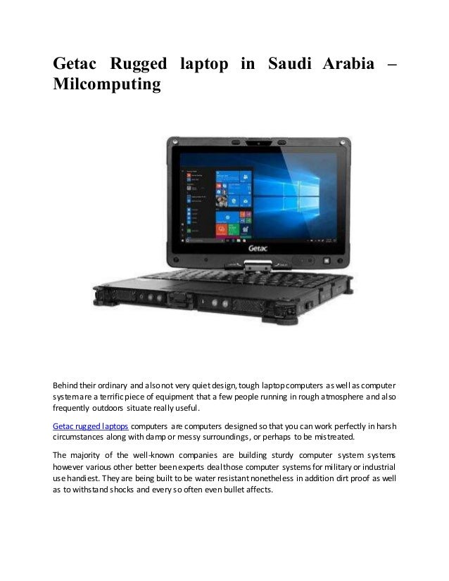 Getac Rugged laptop in Saudi Arabia