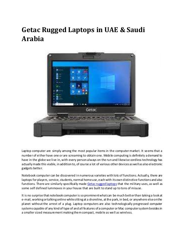 Getac Rugged Laptops in UAE & Saudi Arabia