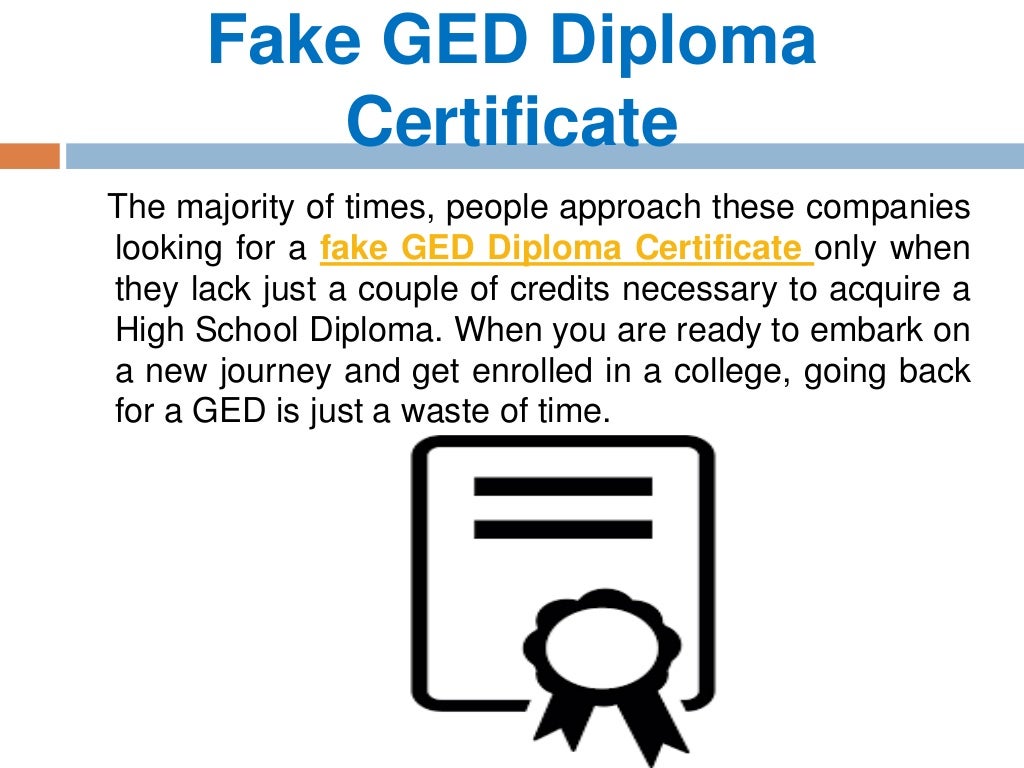 Get a fake ged certificate with a realistic seal