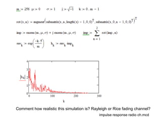 Comment how realistic this simulation is? Rayleigh or Rice fading channel?
impulse response radio ch.mcd
 