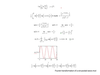 Fourier transformation of a sinusoidal wave.mcd
 