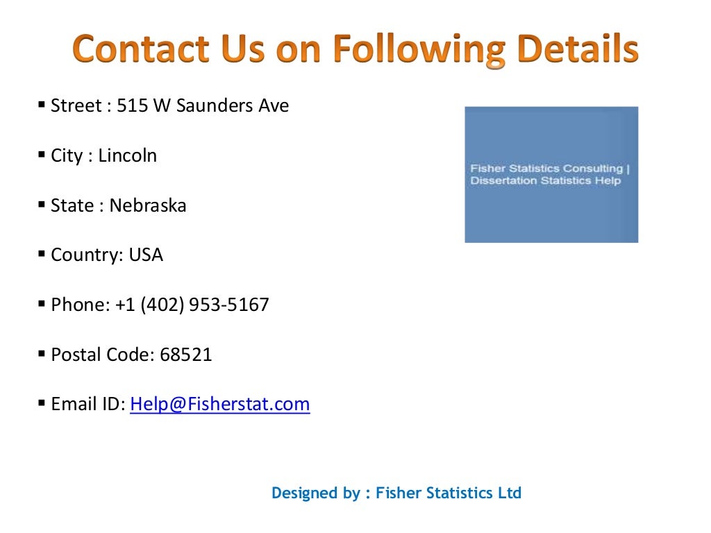 Dissertation Statistical Services Usa - Reliable Paper Writing Service