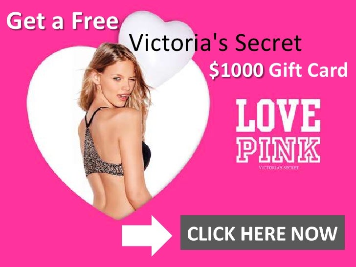 Get a free victoria's secret $1000 gift card