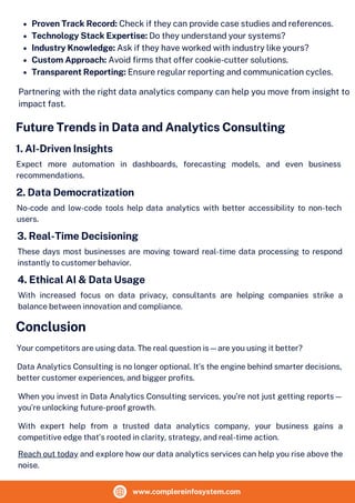 Get Ahead of Competitors with Proven Expert Data Analytics Consulting | PDF