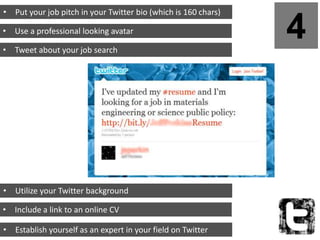 Twitter Job Examples Get a job using social media | PPT