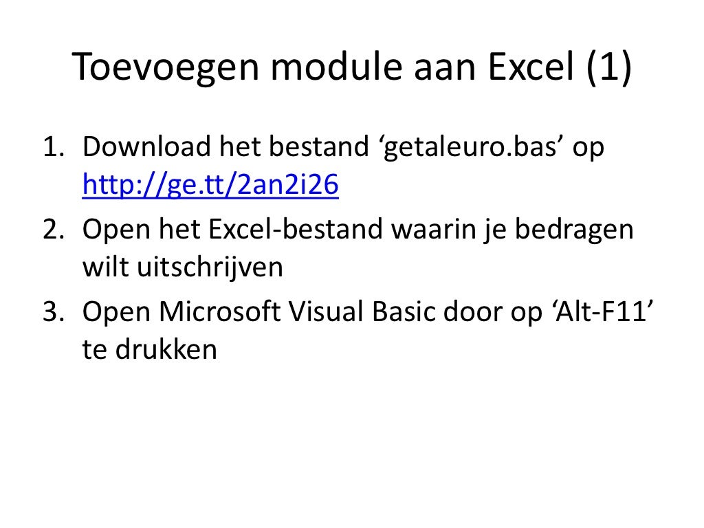 Getallen En Bedragen Uitschrijven In Letters Excel 