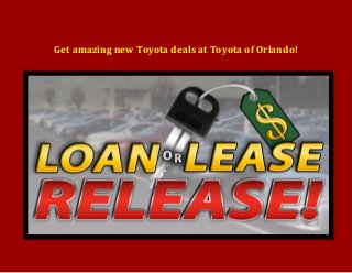 Get amazing new Toyota deals at Toyota of Orlando!
 