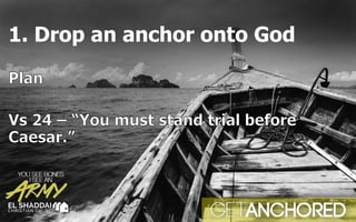 1. Drop an anchor onto God
 