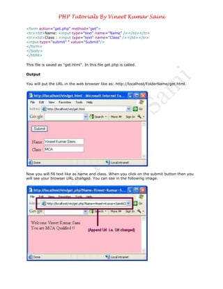 GET and POST in PHP | PDF