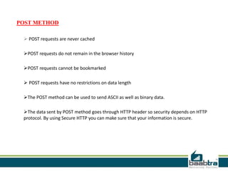 Get and post methods | PPTX | Internet for Beginners | Internet