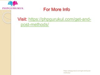 Get and post methods in php - phpgurukul | PPTX