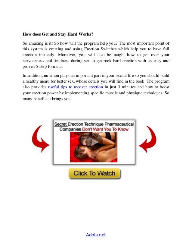 How to get a hard erection