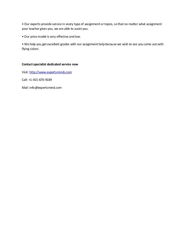 Expert minds assignment help