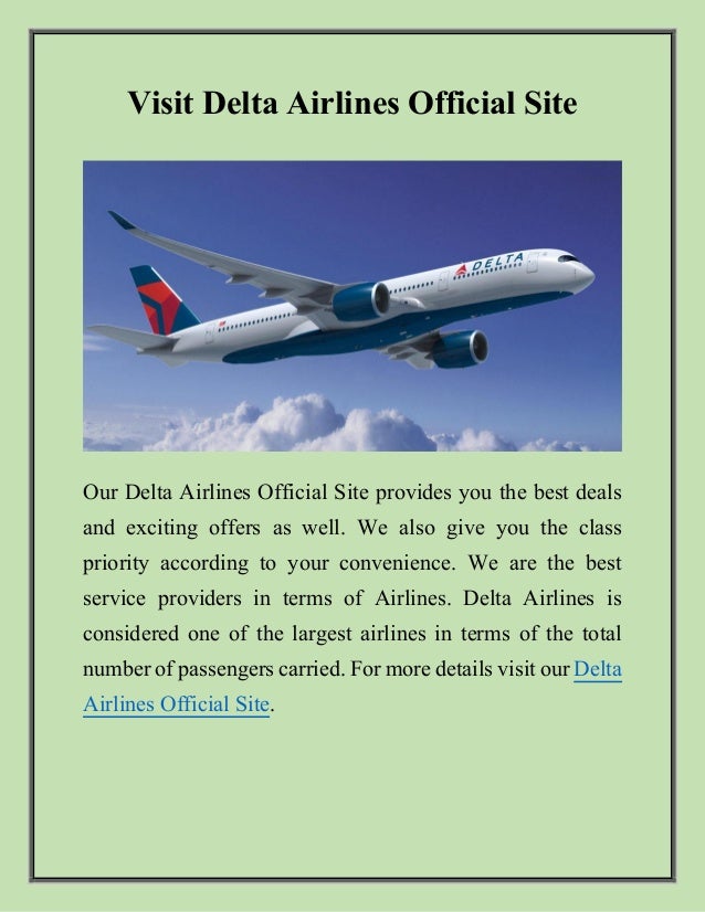Get best deals for flight ticket bookings at delta airlines official site