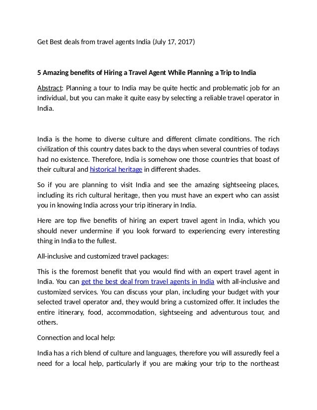 Advantages Of Booking Through A Travel Agent Advantages Of Booking Through A Travel Agent