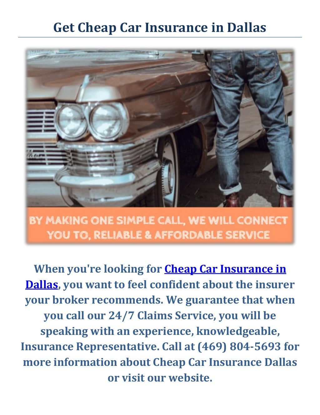 Get Cheap Car Insurance in Dallas, TX