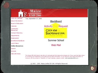 Click the Blackboard link. 