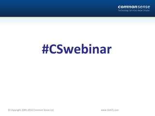 #CSwebinar 