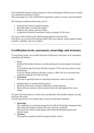 Get deep knowledge about Certified DevSecOps Architect and secure ...