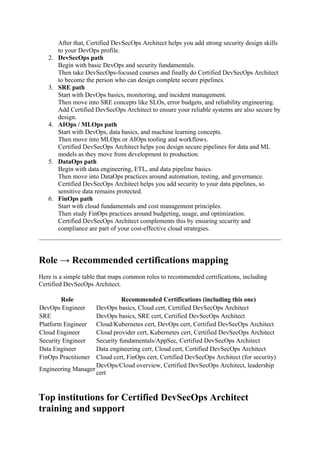 Get deep knowledge about Certified DevSecOps Architect and secure ...