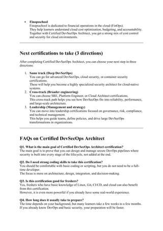 Get deep knowledge about Certified DevSecOps Architect and secure ...