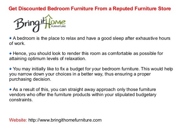 Get Discounted Bedroom Furniture From A Reputed Furniture