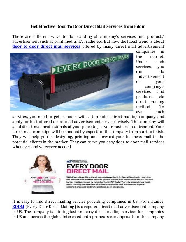 Door To Door Direct Mail Services