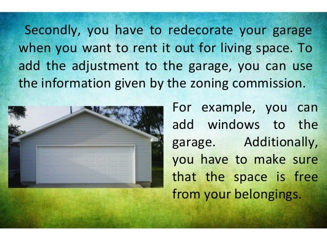Get Extra Money From Renting Out The Garage In Your House